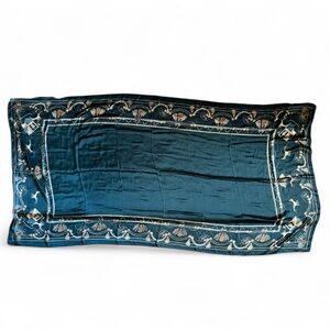 Teal Carriage Print Scarf